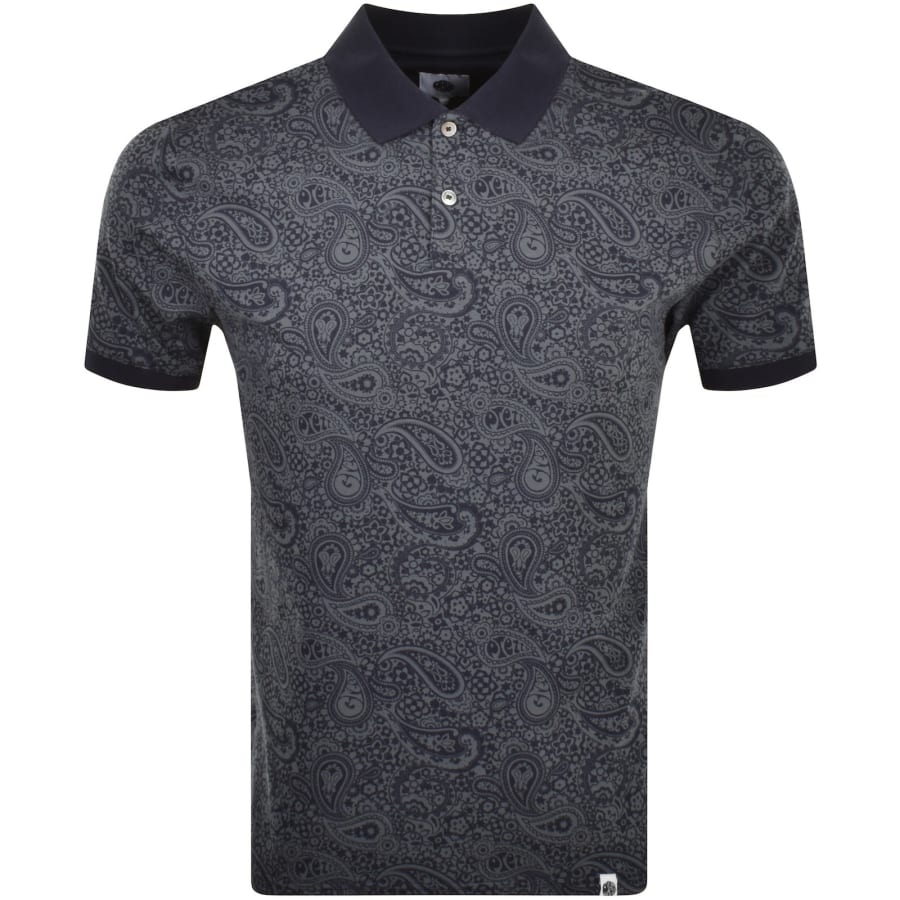 Pretty Green Paisley Polo T Shirt Navy male x Large